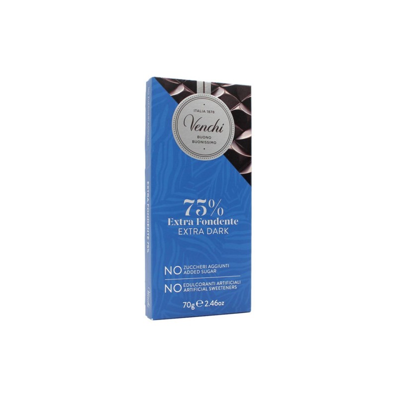 Fondente 75% senza zucchero 70 gr  Venchi