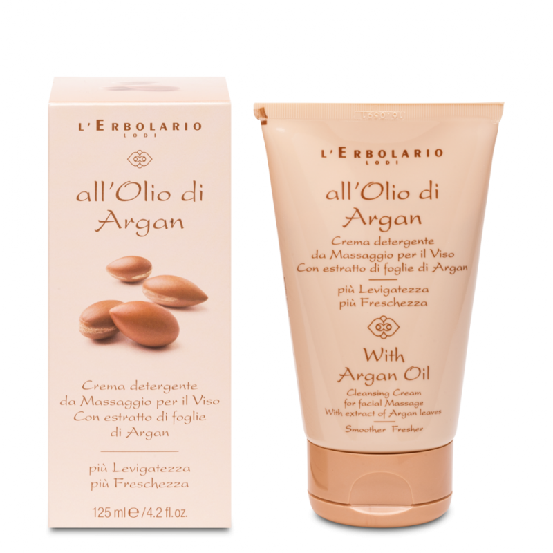 Crema Detergente da massaggio per il viso all'Olio di Argan  l'Erbolario