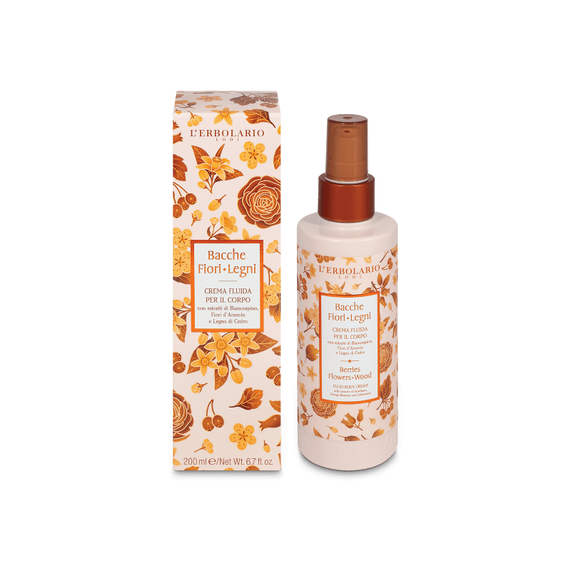 Crema Fluida per il Corpo Bacche Fiori Legni  L'Erbolario